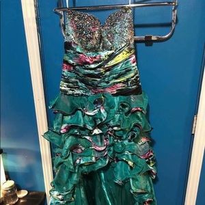 BEAUTIFUL HIGH LOW DRESS WITH CORSET BACK